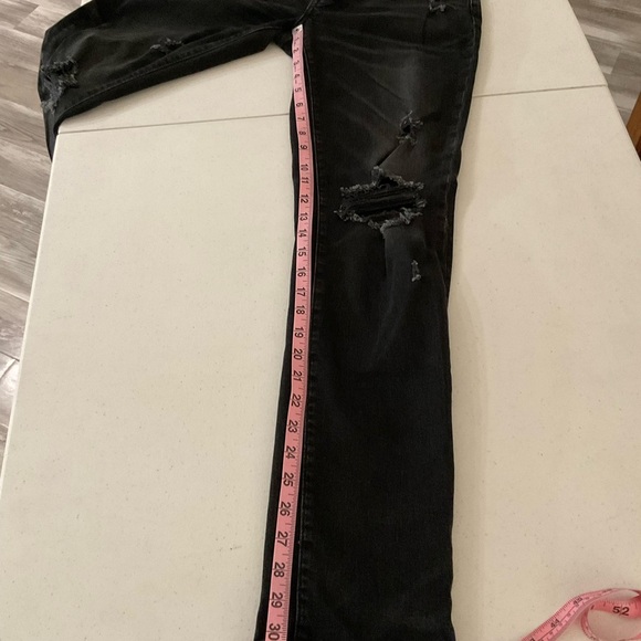 American Eagle Slim Fit Airflex+ Denim Jeans Distressed Black Men’s Size 30x32 - Picture 12 of 16